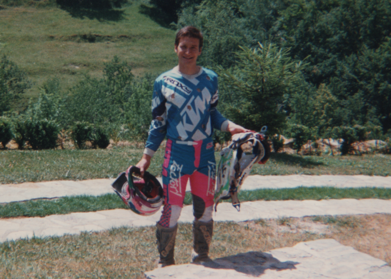 Entrenamiento de Jordi Inglés para la Baja Aragón (1991).