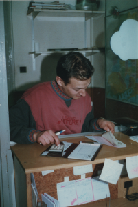 Jordi Inglés en los inicios de Massoni Moto (1994).